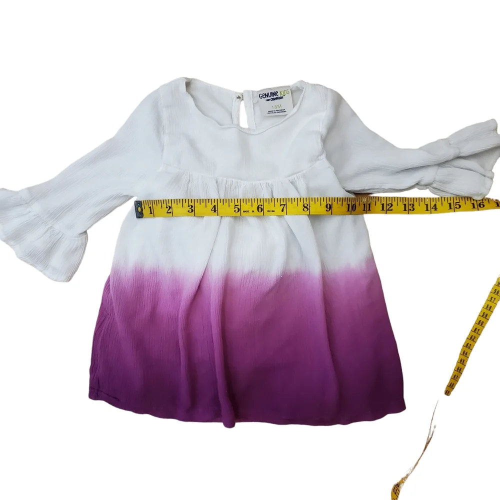 Oshkosh Baby Girl‎ Boho Ombre Purple Dress & Panties NWOT Size 18M